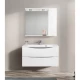 Зеркальный шкаф 90x75 см Bianco Lucido BelBagno Marino MARINO-SPC-900/750-1A-BL-P-R