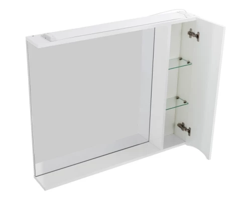 Зеркальный шкаф 90x75 см Bianco Lucido BelBagno Marino MARINO-SPC-900/750-1A-BL-P-R