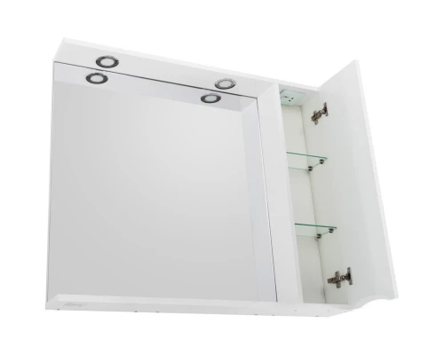 Зеркальный шкаф 90x75 см Bianco Lucido BelBagno Marino MARINO-SPC-900/750-1A-BL-P-R