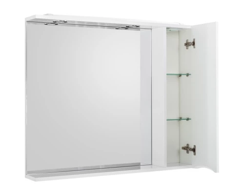 Зеркальный шкаф 90x75 см Bianco Lucido BelBagno Marino MARINO-SPC-900/750-1A-BL-P-R