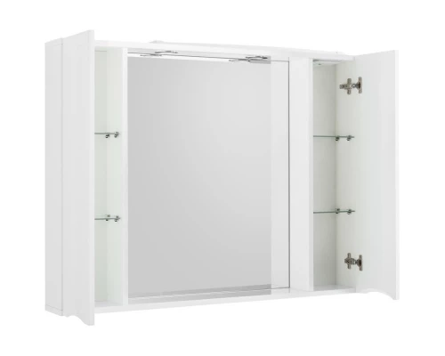 Зеркальный шкаф 100x75 см Bianco Lucido BelBagno Marino MARINO-SPC-1000/750-2A-BL-P