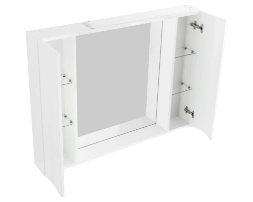 Зеркальный шкаф 100x75 см Bianco Lucido BelBagno Marino MARINO-SPC-1000/750-2A-BL-P