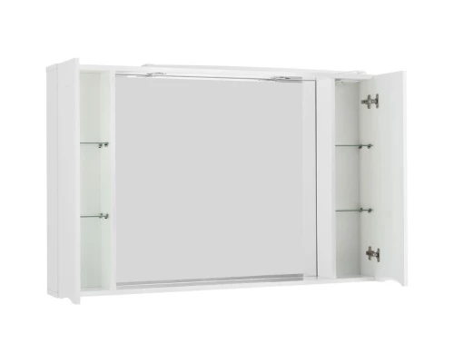 Зеркальный шкаф 120x75 см Bianco Lucido BelBagno Marino MARINO-SPC-1200/750-2A-BL-P