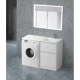 Тумба с раковиной Bianco Opaco 120,3 см BelBagno Kraft KRAFT-LVD-580/1200-2C-PIA-BO + BB1200/480-LV-MR-R