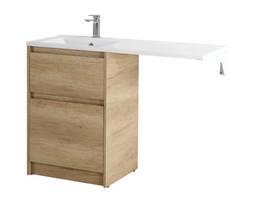 Тумба с раковиной Rovere Nebrasca Nature 120,3 см BelBagno Kraft KRAFT-LVD-580/1200-2C-PIA-RNN + BB1200/480-LV-MR-L