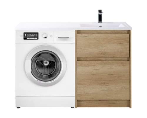 Тумба с раковиной Rovere Nebrasca Nature 120,3 см BelBagno Kraft KRAFT-LVD-580/1200-2C-PIA-RNN + BB1200/480-LV-MR-R