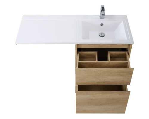 Тумба с раковиной Rovere Nebrasca Nature 120,3 см BelBagno Kraft KRAFT-LVD-580/1200-2C-PIA-RNN + BB1200/480-LV-MR-R