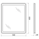 Зеркало 50x60 см BelBagno Marino SPC-MAR-500-600-LED-BTN