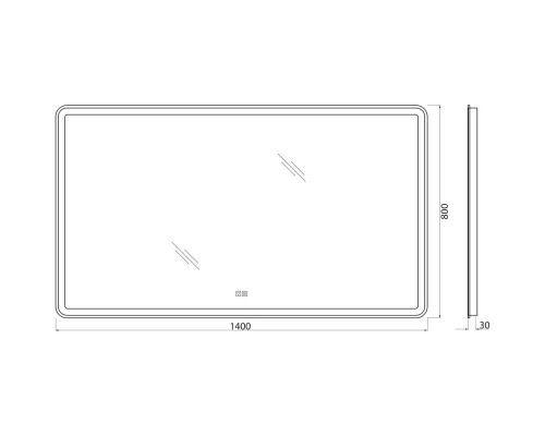 Зеркало 140x80 см BelBagno Marino SPC-MAR-1400-800-LED-TCH-WARM