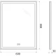 Зеркало 60x80 см BelBagno SPC-GRT-600-800-LED-TCH-WARM