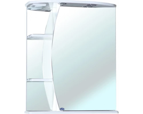 Зеркальный шкаф 60x72 см белый глянец R Bellezza Луна 4612609001010