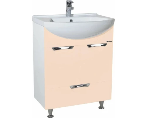 Тумба бежевый глянец/белый глянец 54 см Bellezza Альфа 4638808070077