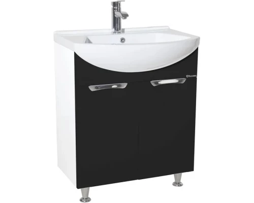 Тумба черный глянец/белый глянец 64 см Bellezza Альфа 4638810000048