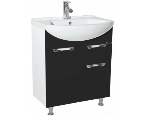 Тумба черный глянец/белый глянец 64 см Bellezza Альфа 4638810090049
