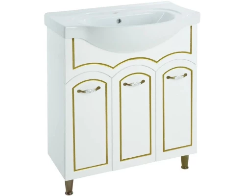 Тумба белый глянец золотая патина 67,3 см Bellezza Амелия 4630311000381