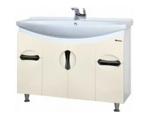 Тумба бежевый глянец/белый глянец 101 см Bellezza Лагуна 4632118110072