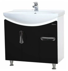 Тумба черный глянец/белый глянец 73 см Bellezza Лагуна 4632112110047