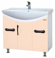 Тумба бежевый глянец/белый глянец 83 см Bellezza Лагуна 4632114110076