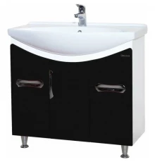 Тумба черный глянец/белый глянец 83 см Bellezza Лагуна 4632114110045