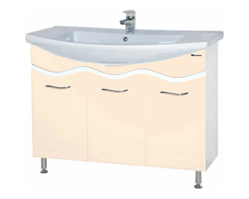 Тумба бежевый глянец/белый глянец 101 см Bellezza Мари 4632918000221