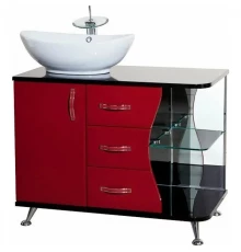 Тумба красный глянец/черный глянец 91 см Bellezza Рио 4633615142214