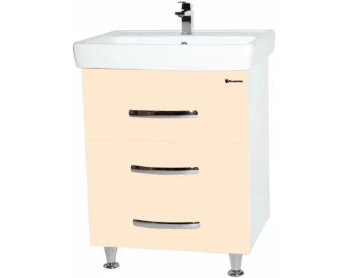 Тумба бежевый глянец/белый глянец 65 см Bellezza Рокко 4635311660078