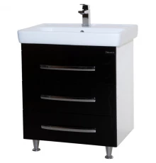 Тумба черный глянец/белый глянец 65 см Bellezza Рокко 4635311660047