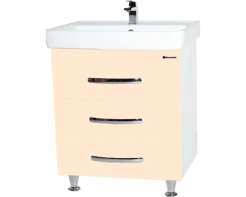 Тумба бежевый глянец/белый глянец 74,5 см Bellezza Рокко 4635313660076