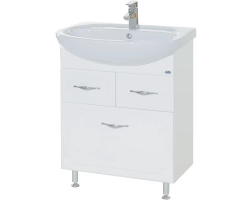 Тумба белый глянец 61 см с бельевой корзиной Bellezza Стелла 4636010120016