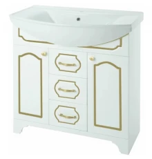 Тумба белый глянец золотая патина 82,7 см Bellezza Тиффани 4630514110382