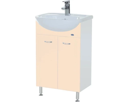 Тумба бежевый глянец/белый глянец 50 см Bellezza Уют 4635008240071