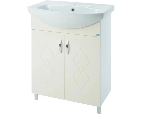 Тумба бежевый глянец/белый глянец 55,2 см Bellezza Элеганс 4638609240075