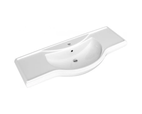 Тумба с раковиной белый глянец 121 см Bellezza Абрис 4639719090017 + 4640021060957