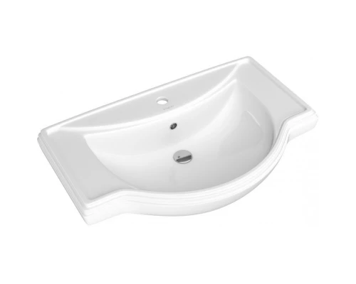 Тумба с раковиной белый глянец 66,5 см Bellezza Абрис 4639719100013 + 4640021061268