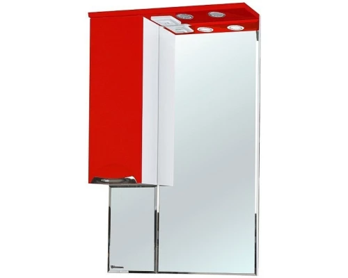 Зеркальный шкаф 55x100 см красный глянец/белый глянец L Bellezza Альфа 4618808002032