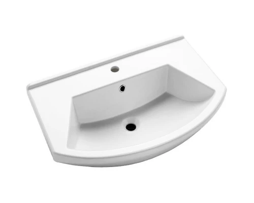 Тумба с раковиной черный глянец/белый глянец 55 см Bellezza Альфа 4638808000043 + 4607152360660