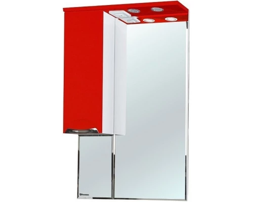 Зеркальный шкаф 65x100 см красный глянец/белый глянец L Bellezza Альфа 4618810002037