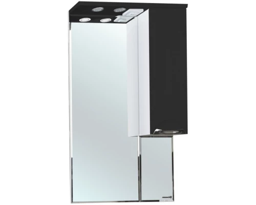 Зеркальный шкаф 65x100 см черный глянец/белый глянец R Bellezza Альфа 4618810001047