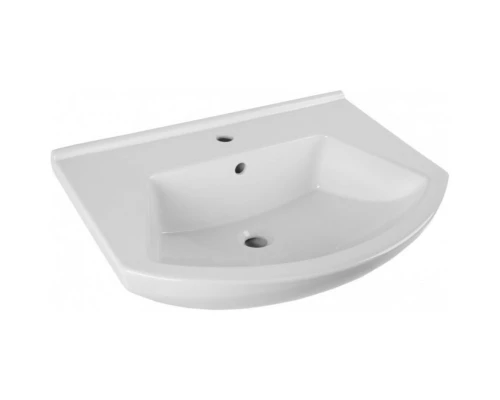 Тумба с раковиной бежевый глянец/белый глянец 65 см Bellezza Альфа 4638810000079 + 4640021622155