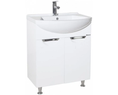 Тумба с раковиной белый глянец 65 см Bellezza Альфа 4638810000017 + 4640021622155