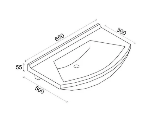 Тумба с раковиной белый глянец 65 см Bellezza Альфа 4638810000017 + 4640021622155