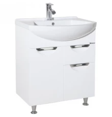 Тумба с раковиной белый глянец 65 см Bellezza Альфа 4638810090018 + 4640021622155