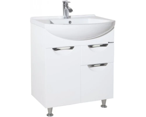 Тумба с раковиной белый глянец 65 см Bellezza Альфа 4638810090018 + 4640021622155