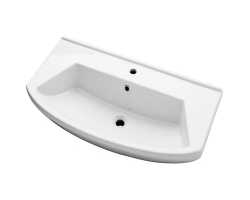 Тумба с раковиной красный глянец/белый глянец 75,8 см Bellezza Альфа 4638812110035 + 4660018640092