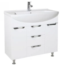 Тумба с раковиной белый глянец 90,6 см Bellezza Альфа 4638815110018 + 4660018640153