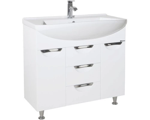 Тумба с раковиной белый глянец 90,6 см Bellezza Альфа 4638815110018 + 4660018640153