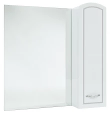 Зеркальный шкаф 68x80 см белый глянец серебряная патина R Bellezza Амелия 4610311001397