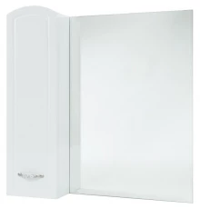 Зеркальный шкаф 68x80 см белый глянец L Bellezza Амелия 4610311002011
