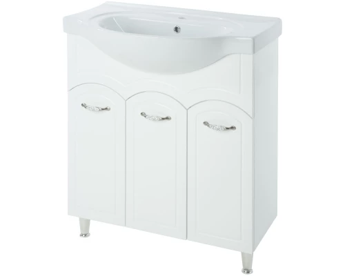 Тумба с раковиной белый глянец 70 см Bellezza Амелия 4630311000015 + 4690311008978