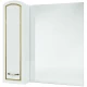 Зеркальный шкаф 78x80 см белый глянец золотая патина L Bellezza Амелия 4610313002385